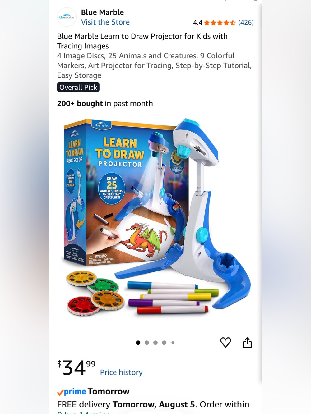 MARBLE Kids Drawing Projector